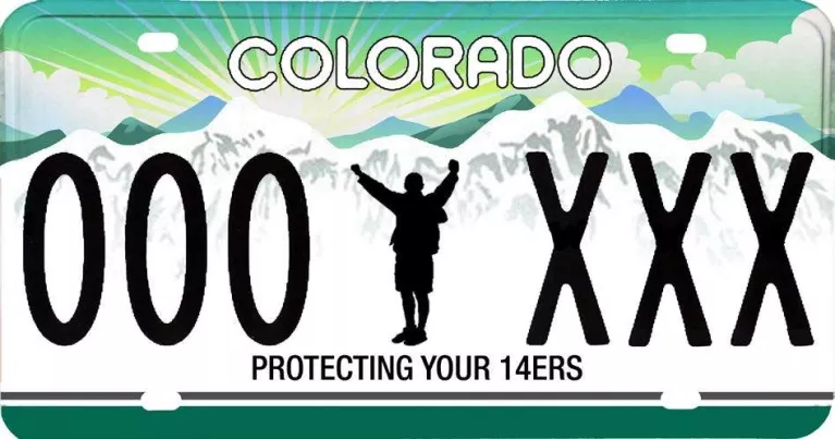 Protect the 14ers License Plate