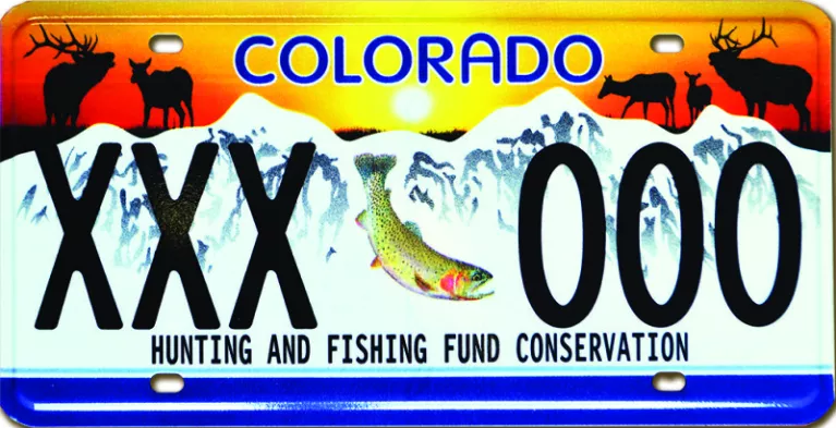 Fishing and Wildlife License Plate