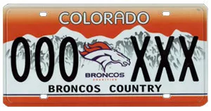 Broncos License Plates