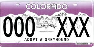 Adopt a Greyhound License Plate