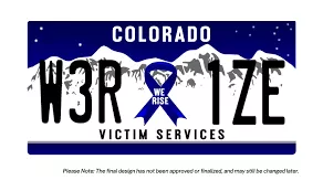 Victim Service License Plate
